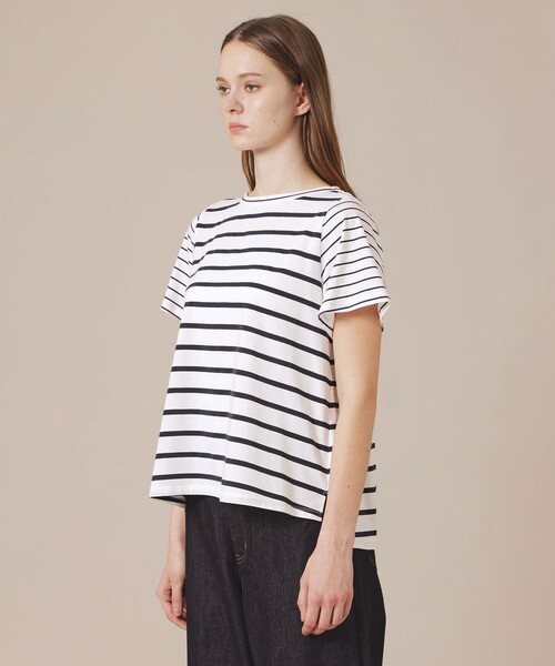 MACKINTOSH LONDON（マッキントッシュ ロンドン）の「【eclat5月号掲載】ボーダーミックスTシャツ（Tシャツ/カットソー・レディース・ブラック/ホワイト系その他・38/40）」の6枚目の写真