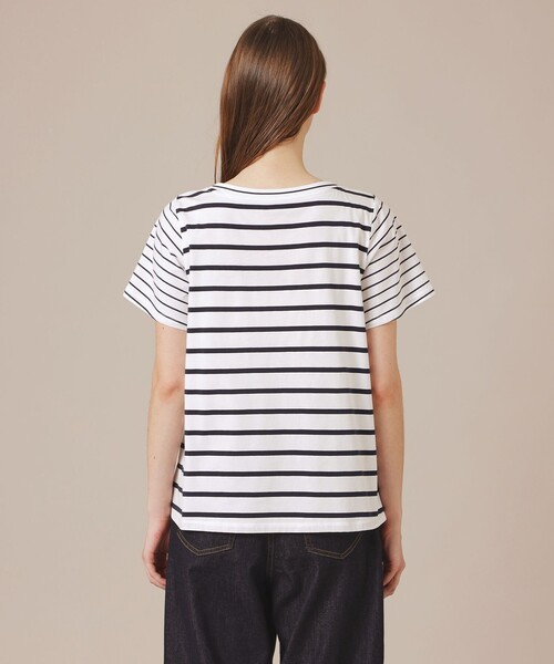 MACKINTOSH LONDON（マッキントッシュ ロンドン）の「【eclat5月号掲載】ボーダーミックスTシャツ（Tシャツ/カットソー・レディース・ブラック/ホワイト系その他・38/40）」の7枚目の写真