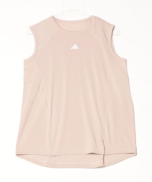 adidas（アディダス）の「アディダス adidas トレーニング エッセンシャルズ プラス クールセンサー ロング レギュラー ノースリーブTシャツ（タンクトップ・レディース・ライトグリーン/ライトベージュ/ブラック・S/M/L）」の3枚目の写真