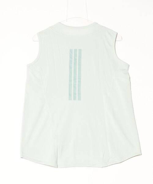 adidas（アディダス）の「アディダス adidas トレーニング エッセンシャルズ プラス クールセンサー ロング レギュラー ノースリーブTシャツ（タンクトップ・レディース・ライトグリーン/ライトベージュ/ブラック・S/M/L）」の4枚目の写真