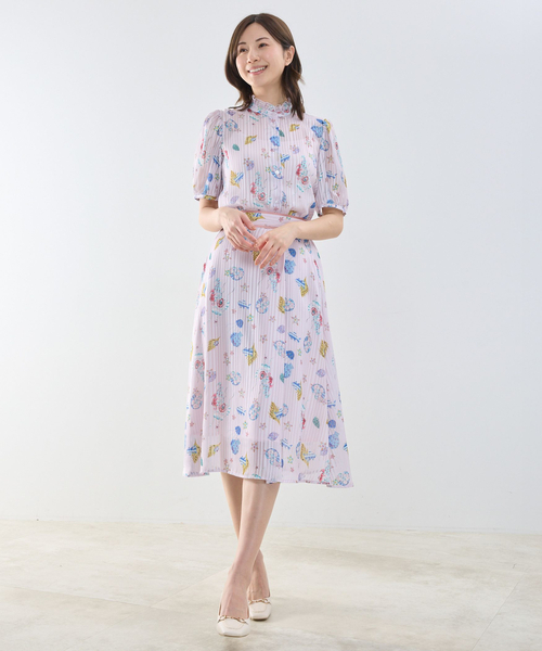 NARACAMICIE(ナラカミーチェ)の「【NARACAMICIE】GENIUS SEA柄フリル半袖ブラウス(シャツ/ブラウス・レディース・ホワイト/ピンク/グリーン・M/L/XL)」の10枚目の写真