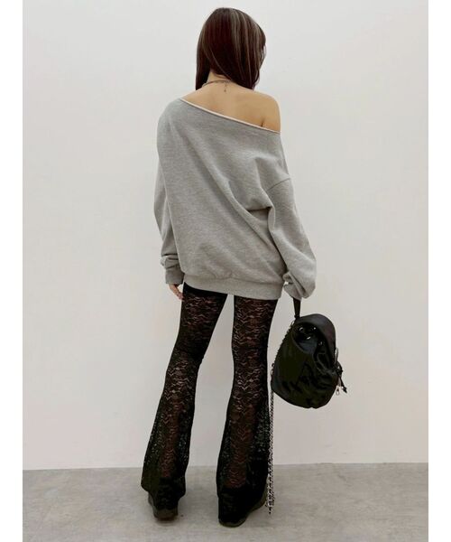 EVRIS（エヴリス）の「ワンショルダースウェットトップス（スウェット・レディース・グレー/ホワイト・FREE）」の11枚目の写真