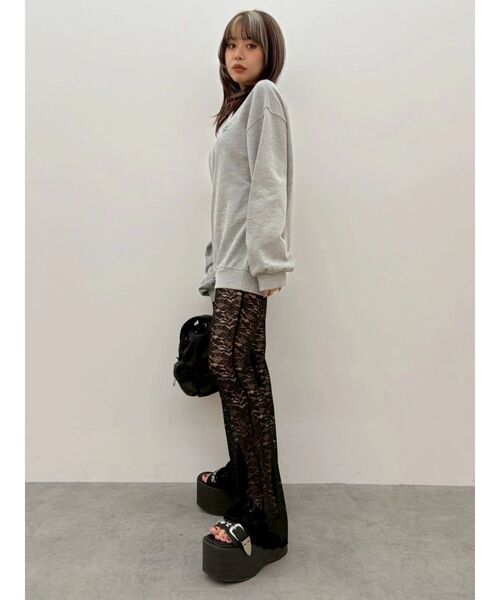 EVRIS（エヴリス）の「ワンショルダースウェットトップス（スウェット・レディース・グレー/ホワイト・FREE）」の12枚目の写真