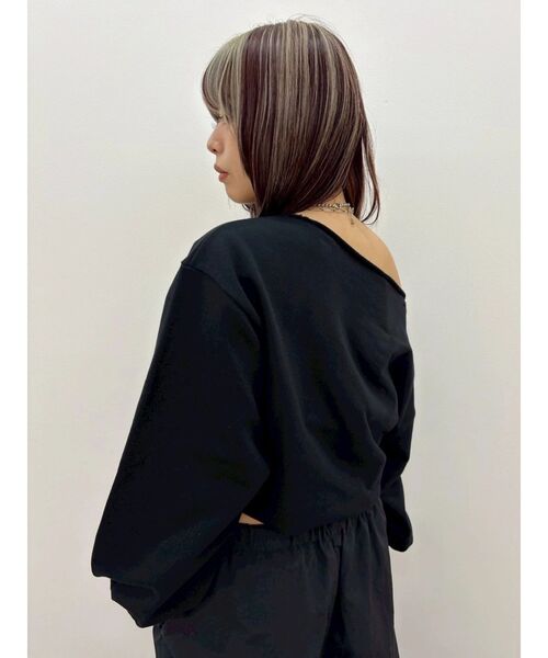 EVRIS（エヴリス）の「ワンショルダースウェットトップス（スウェット・レディース・グレー/ホワイト・FREE）」の16枚目の写真