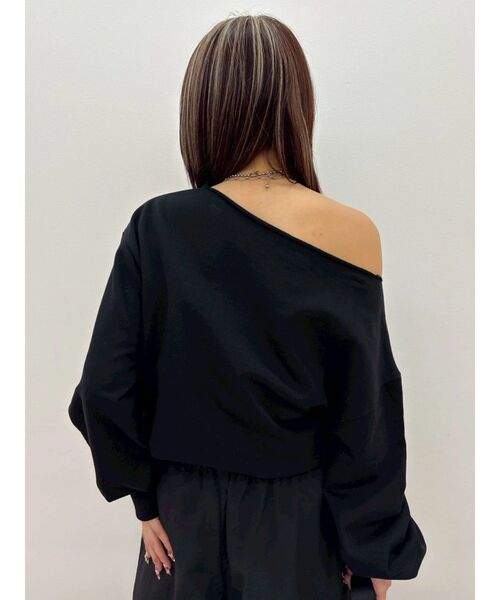 EVRIS（エヴリス）の「ワンショルダースウェットトップス（スウェット・レディース・グレー/ホワイト・FREE）」の17枚目の写真