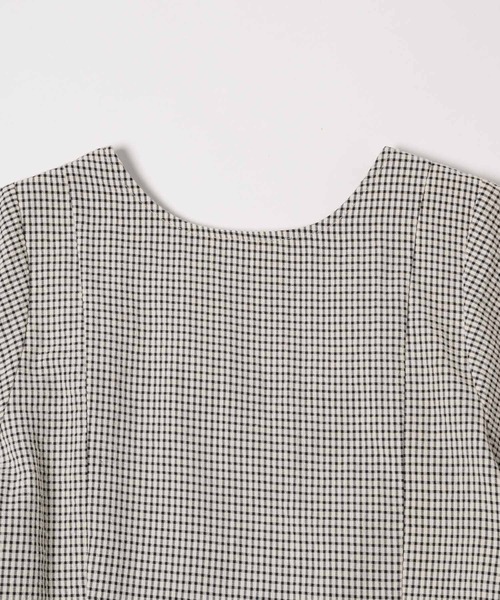 OLUN(オルン)の「2way cocoon sleeve check onepiece/2wayコクーンチェックワンピース(ワンピース・レディース・ホワイト系その他/ブラック系その他・SMALL/FREE/X-SMALL)」の20枚目の写真