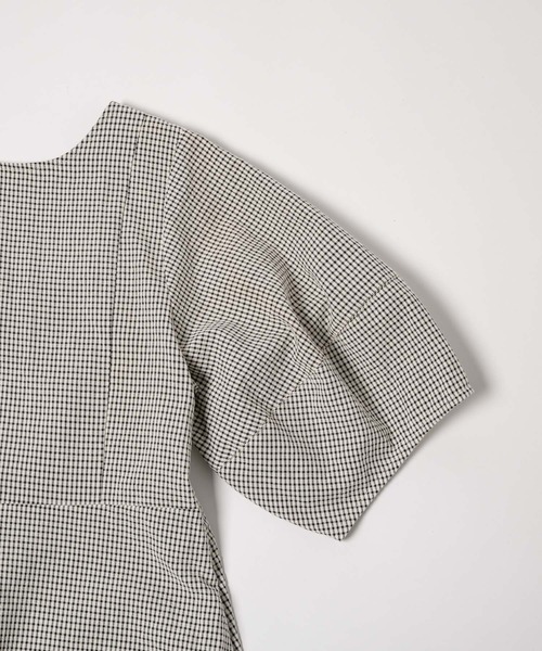 OLUN(オルン)の「2way cocoon sleeve check onepiece/2wayコクーンチェックワンピース(ワンピース・レディース・ホワイト系その他/ブラック系その他・SMALL/FREE/X-SMALL)」の22枚目の写真