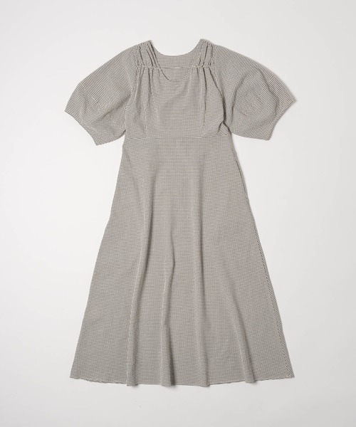 OLUN(オルン)の「2way cocoon sleeve check onepiece/2wayコクーンチェックワンピース(ワンピース・レディース・ホワイト系その他/ブラック系その他・SMALL/FREE/X-SMALL)」の19枚目の写真
