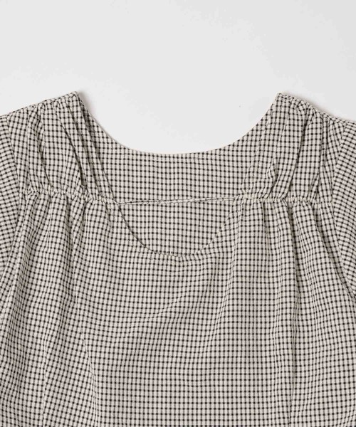 OLUN(オルン)の「2way cocoon sleeve check onepiece/2wayコクーンチェックワンピース(ワンピース・レディース・ホワイト系その他/ブラック系その他・SMALL/FREE/X-SMALL)」の21枚目の写真