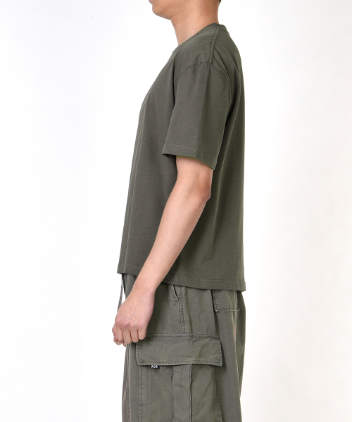 AOG PROJECT(エイオージープロジェクト)の「ソリッドクロップ半袖Tシャツ(オリーブグリーン)(Tシャツ/カットソー・メンズ・オリーブ・LARGE/X-LARGE)」の12枚目の写真