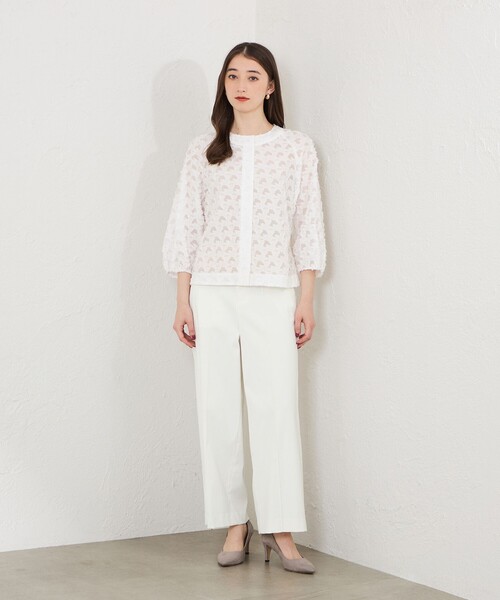 amaca(アマカ)の「【接触冷感・UV対策・吸水速乾】ドライオックス セミワイドパンツ(その他パンツ・レディース・ブルー系その他4/ダークネイビー/オフホワイト・40/38/36)」の14枚目の写真