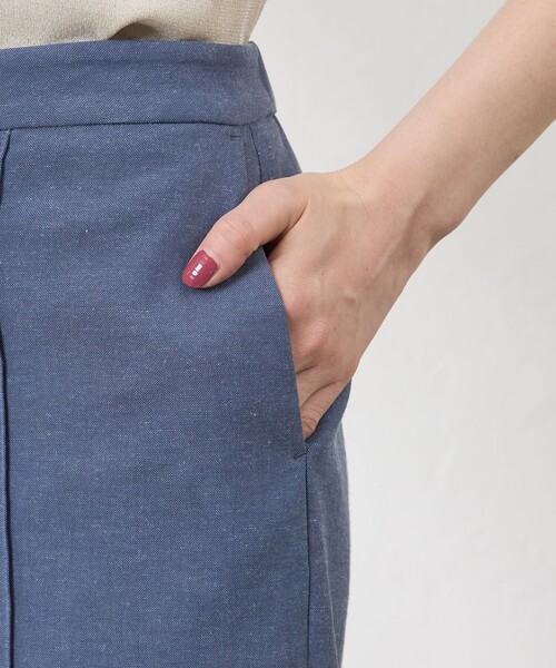 amaca(アマカ)の「【接触冷感・UV対策・吸水速乾】ドライオックス セミワイドパンツ(その他パンツ・レディース・ブルー系その他4/ダークネイビー/オフホワイト・40/38/36)」の7枚目の写真
