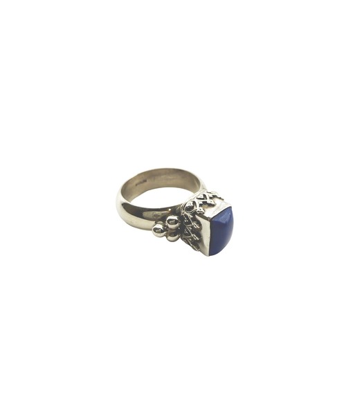 Indian Jewelry(インディアンジュエリー)の「THEATER シアター レクタングルストーンネイティブデザインシルバーリング Made in USA(リング・レディース・シルバー・#13)」の1枚目の写真