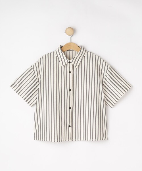 SHOO・LA・RUE(シューラルー)の「【セットアップ可能/親子リンク】サッカーストライプシャツ(シャツ/ブラウス・キッズ・ホワイト系5/ピンク系3・11/12/13/14)」の15枚目の写真