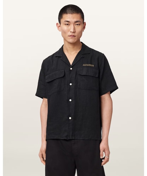 DUNLOE SHORT SLEEVE BOXY LINEN SHIRT | DUNLOE 半袖 ボクシー リネン