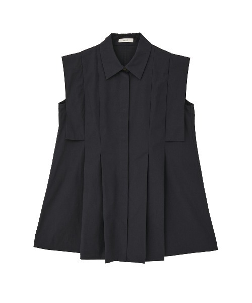 CLANE(クラネ)の「PANELL PLEAT SQUARE SLEEVE SHIRTS(シャツ/ブラウス・レディース・ホワイト/ネイビー/ミント・2/1)」の4枚目の写真