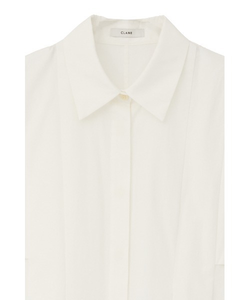 CLANE(クラネ)の「PANELL PLEAT SQUARE SLEEVE SHIRTS(シャツ/ブラウス・レディース・ホワイト/ネイビー/ミント・2/1)」の13枚目の写真