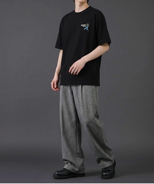 revertical（リバーティカル）の「デザートカクタス バックプリントTシャツ／ワンポイント刺繍 半袖ルーズT（Tシャツ/カットソー・メンズ・ホワイト/ブラック/オレンジ・LARGE/MEDIUM）」の14枚目の写真