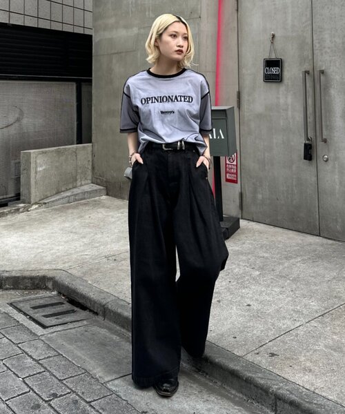 Lui's(ルイス)の「【mi-企画】チュール刺繍レイヤードロゴtee(Tシャツ/カットソー・レディース・グレー/ブラック・FREE)」の10枚目の写真