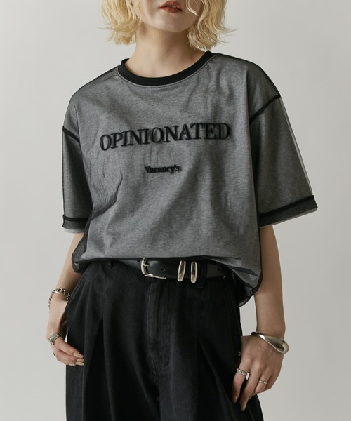 Lui's(ルイス)の「【mi-企画】チュール刺繍レイヤードロゴtee(Tシャツ/カットソー・レディース・グレー/ブラック・FREE)」の19枚目の写真
