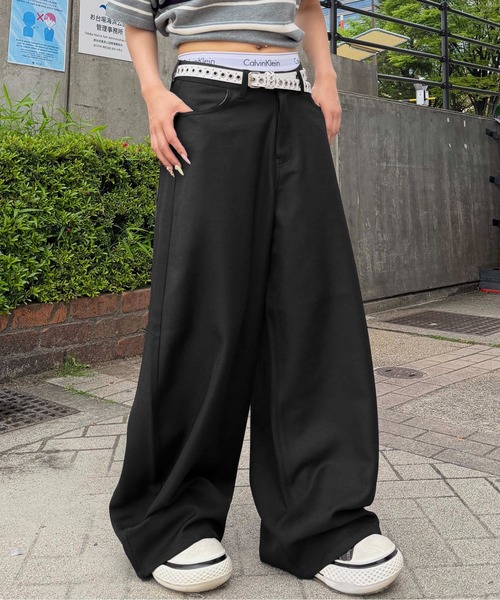 sedacle(セダクル)の「バッグベルトカーブスラックス(スラックス・メンズ・ボルドー/ブラック・SMALL/LARGE/MEDIUM)」の6枚目の写真
