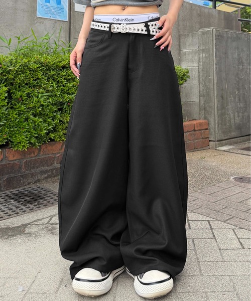 sedacle(セダクル)の「バッグベルトカーブスラックス(スラックス・メンズ・ボルドー/ブラック・SMALL/LARGE/MEDIUM)」の3枚目の写真
