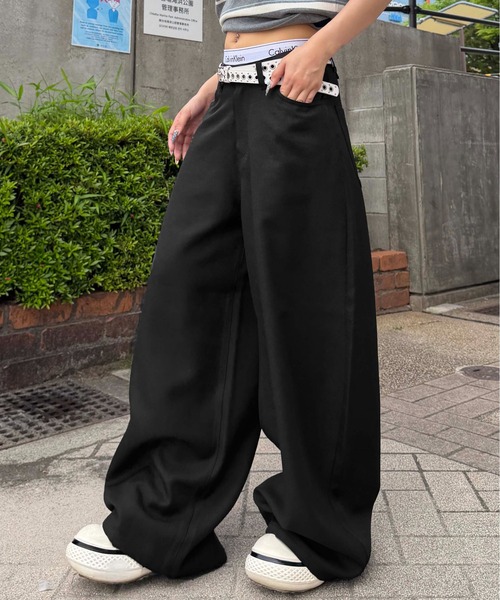sedacle(セダクル)の「バッグベルトカーブスラックス(スラックス・メンズ・ボルドー/ブラック・SMALL/LARGE/MEDIUM)」の4枚目の写真