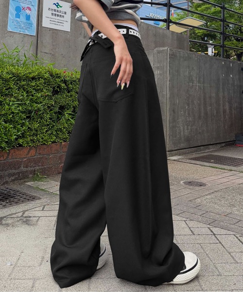 sedacle(セダクル)の「バッグベルトカーブスラックス(スラックス・メンズ・ボルドー/ブラック・SMALL/LARGE/MEDIUM)」の5枚目の写真