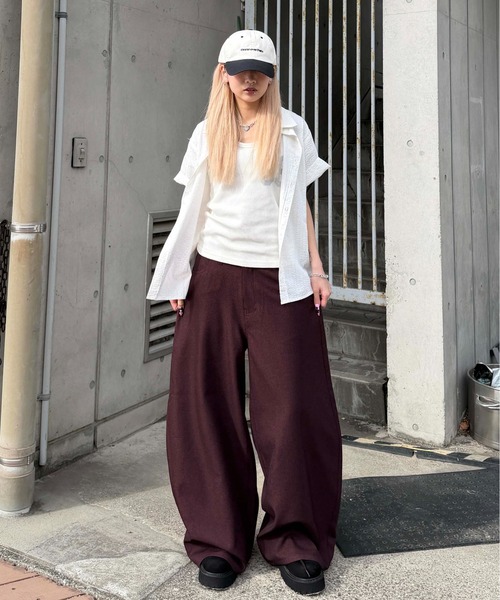 sedacle(セダクル)の「バッグベルトカーブスラックス(スラックス・メンズ・ボルドー/ブラック・SMALL/LARGE/MEDIUM)」の17枚目の写真