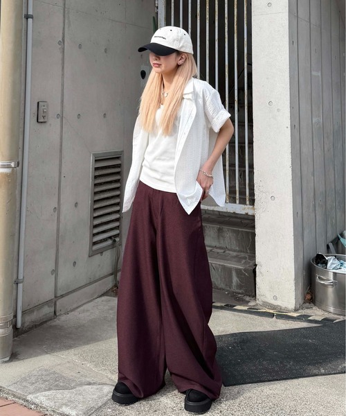 sedacle(セダクル)の「バッグベルトカーブスラックス(スラックス・メンズ・ボルドー/ブラック・SMALL/LARGE/MEDIUM)」の18枚目の写真