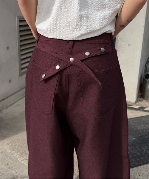 sedacle(セダクル)の「バッグベルトカーブスラックス(スラックス・メンズ・ボルドー/ブラック・SMALL/LARGE/MEDIUM)」の11枚目の写真
