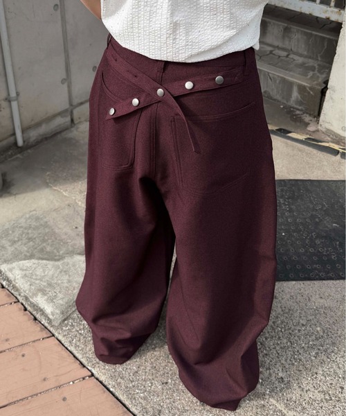 sedacle(セダクル)の「バッグベルトカーブスラックス(スラックス・メンズ・ボルドー/ブラック・SMALL/LARGE/MEDIUM)」の12枚目の写真