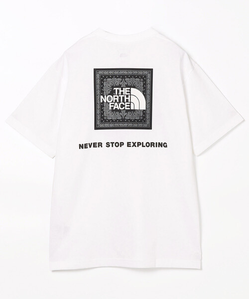 FREAK'S STORE(フリークスストア)の「THE NORTH FACE/ザ・ノース・フェイス ショートスリーブバンダナスクエアロゴティー(メンズ)(Tシャツ/カットソー・メンズ・ホワイト/ブラック・X-LARGE/LARGE/MEDIUM)」の1枚目の写真