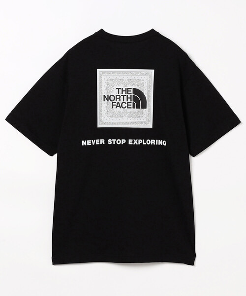 FREAK'S STORE(フリークスストア)の「THE NORTH FACE/ザ・ノース・フェイス ショートスリーブバンダナスクエアロゴティー(メンズ)(Tシャツ/カットソー・メンズ・ホワイト/ブラック・X-LARGE/LARGE/MEDIUM)」の2枚目の写真