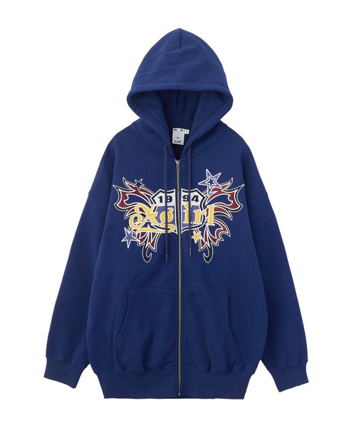 BUTTERFLY EMBLEM ZIP UP SWEAT HOODIE（パーカー）｜X-girl（エックス