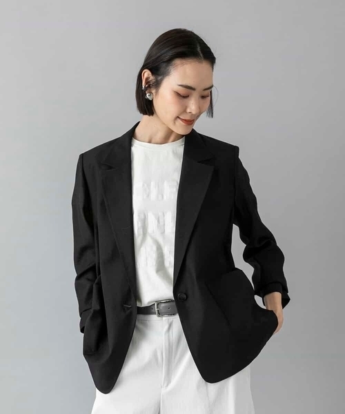 MICHEL KLEIN(ミッシェル・クラン)の「クラックプリントロゴTシャツ(Tシャツ/カットソー・レディース・カーキオリーブ/ホワイト/イエロー・38/40)」の15枚目の写真