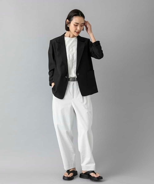MICHEL KLEIN(ミッシェル・クラン)の「クラックプリントロゴTシャツ(Tシャツ/カットソー・レディース・カーキオリーブ/ホワイト/イエロー・38/40)」の17枚目の写真