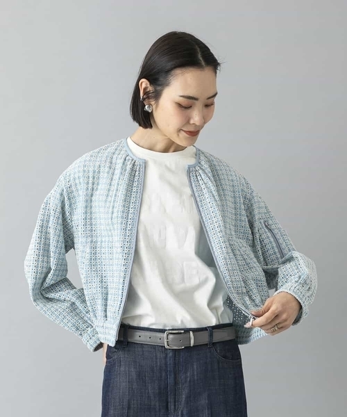 MICHEL KLEIN(ミッシェル・クラン)の「クラックプリントロゴTシャツ(Tシャツ/カットソー・レディース・カーキオリーブ/ホワイト/イエロー・38/40)」の18枚目の写真