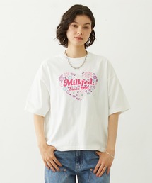 HEART FLOWER EMBROIDERY S/S TEE