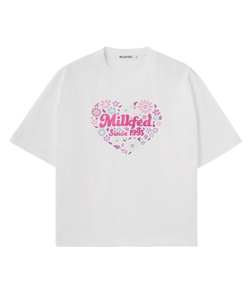 MILKFED.（ミルクフェド）の「HEART FLOWER EMBROIDERY S/S TEE（Tシャツ/カットソー・レディース・ホワイト/ブラック/ライトブルー・L/M）」の21枚目の写真