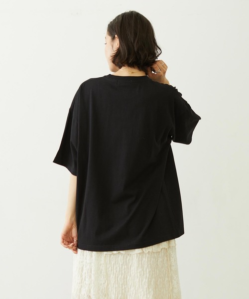 MILKFED.（ミルクフェド）の「HEART FLOWER EMBROIDERY S/S TEE（Tシャツ/カットソー・レディース・ホワイト/ブラック/ライトブルー・L/M）」の11枚目の写真