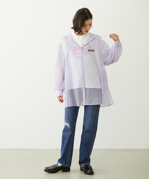 MILKFED.（ミルクフェド）の「HEART FLOWER EMBROIDERY S/S TEE（Tシャツ/カットソー・レディース・ホワイト/ブラック/ライトブルー・L/M）」の19枚目の写真