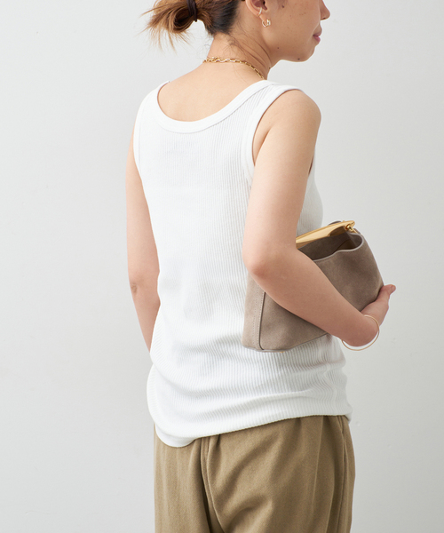 Johnbull(ジョンブル)の「【JOHNBULL/ジョンブル】TANKTOP(Tシャツ/カットソー・レディース・ネイビー/ホワイト/グレー/ブラウン・FREE)」の13枚目の写真