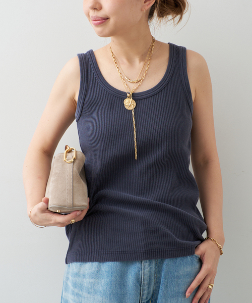 Johnbull(ジョンブル)の「【JOHNBULL/ジョンブル】TANKTOP(Tシャツ/カットソー・レディース・ネイビー/ホワイト/グレー/ブラウン・FREE)」の17枚目の写真