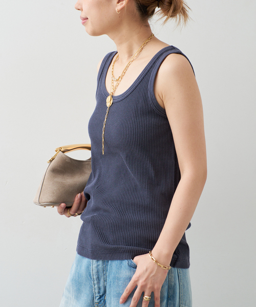 Johnbull(ジョンブル)の「【JOHNBULL/ジョンブル】TANKTOP(Tシャツ/カットソー・レディース・ネイビー/ホワイト/グレー/ブラウン・FREE)」の18枚目の写真