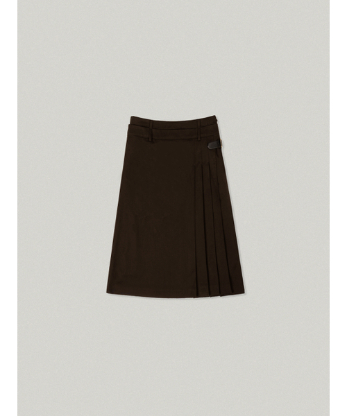 FOLNUA(フォルニュア)の「AGRAFE PLEATS SKIRT (BROWN)(スカート・レディース・その他・SMALL/MEDIUM)」の2枚目の写真