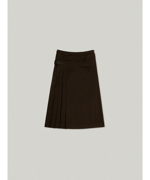 FOLNUA(フォルニュア)の「AGRAFE PLEATS SKIRT (BROWN)(スカート・レディース・その他・SMALL/MEDIUM)」の3枚目の写真