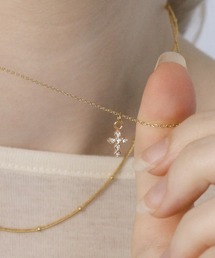 Bilan（ビラン）の「【BILAN】(金属アレルギー軽減)Zirconia Mini Cross Necklace ジルコニアミニクロスネックレス（ネックレス）」