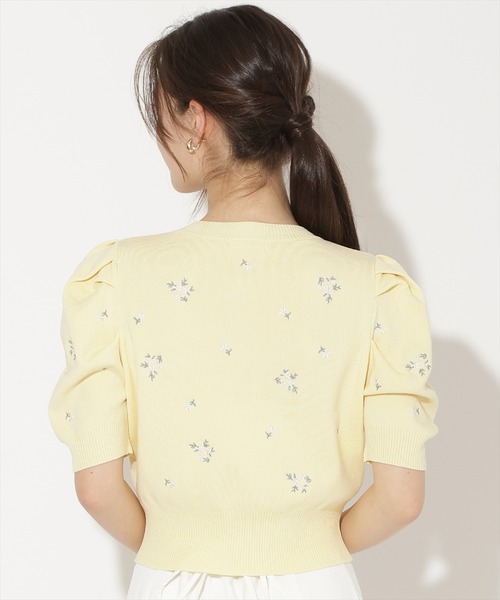 WILLSELECTION（ウィルセレクション）の「小花刺繍タックスリーブカーディガン（カーディガン/ボレロ・レディース・オフホワイト/ブルー/ピンク/イエロー/ネイビー・FREE）」の16枚目の写真