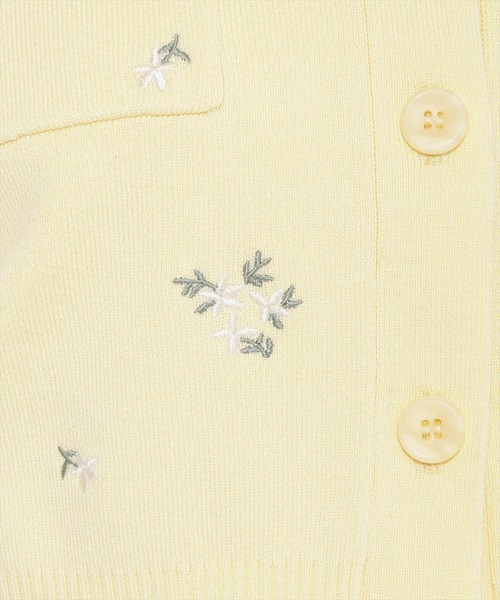WILLSELECTION（ウィルセレクション）の「小花刺繍タックスリーブカーディガン（カーディガン/ボレロ・レディース・オフホワイト/ブルー/ピンク/イエロー/ネイビー・FREE）」の19枚目の写真